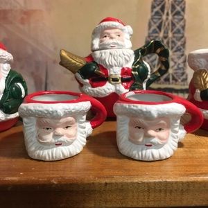 Vintage Christmas Santa Mini Tea Set